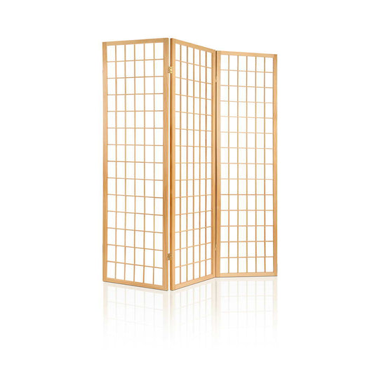 Artiss 3 Panel Room Divider Screen 131x179cm Natural-0