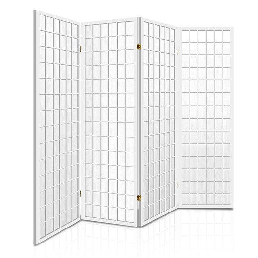 Artiss 4 Panel Room Divider Screen 174x179cm White-0