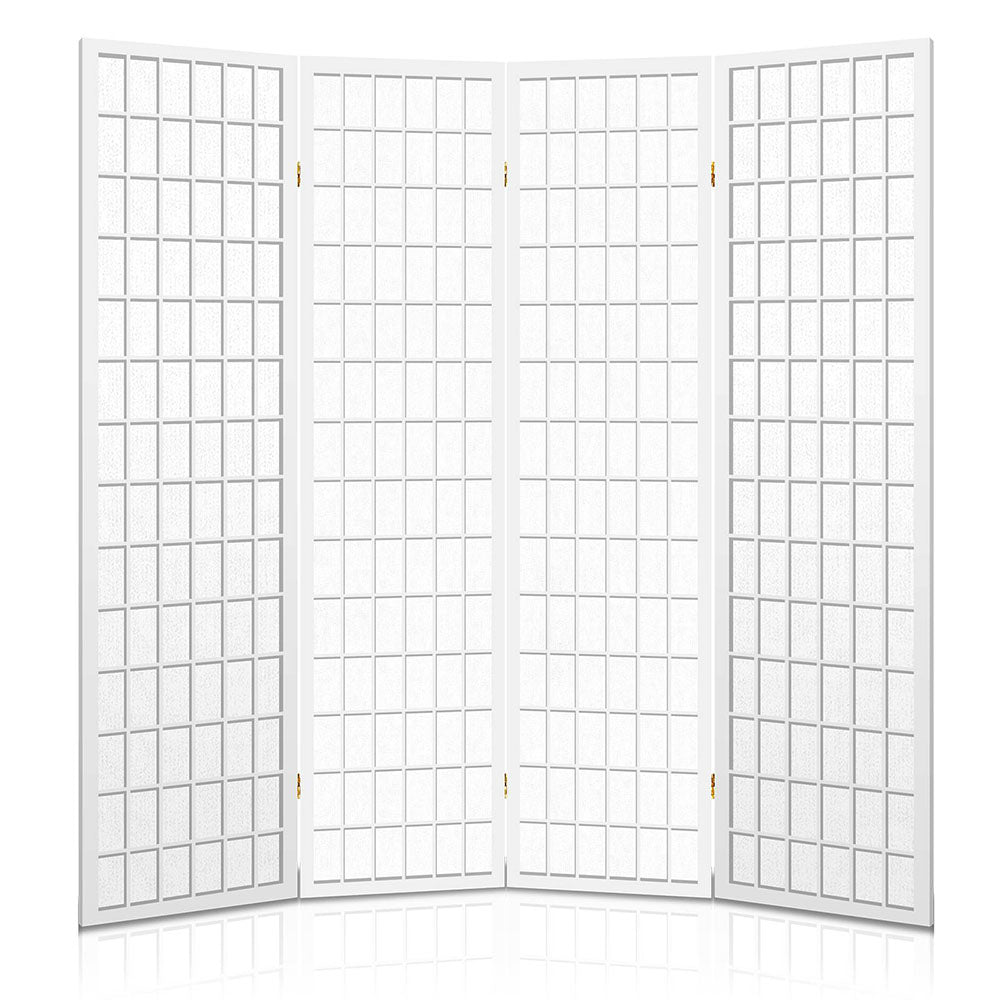 Artiss 4 Panel Room Divider Screen 174x179cm White-4