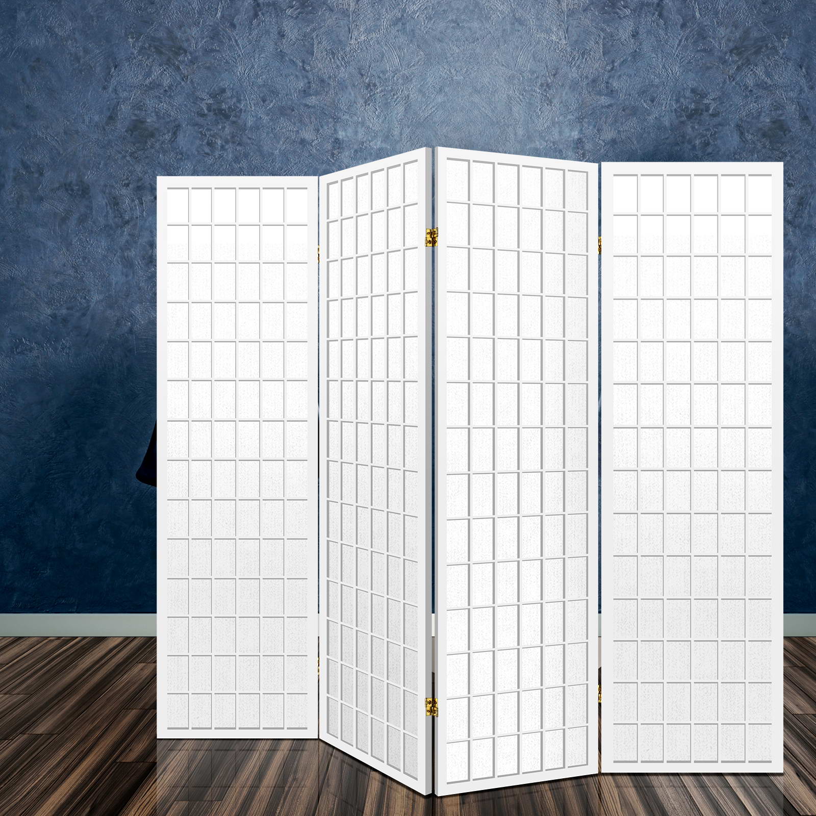 Artiss 4 Panel Room Divider Screen 174x179cm White-6