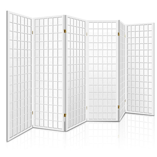 Artiss 6 Panel Room Divider Screen 261x179cm White-0