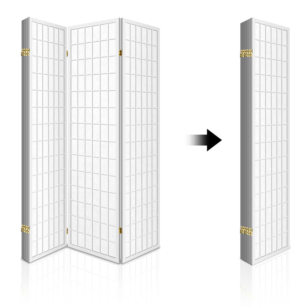 Artiss 6 Panel Room Divider Screen 261x179cm White-4