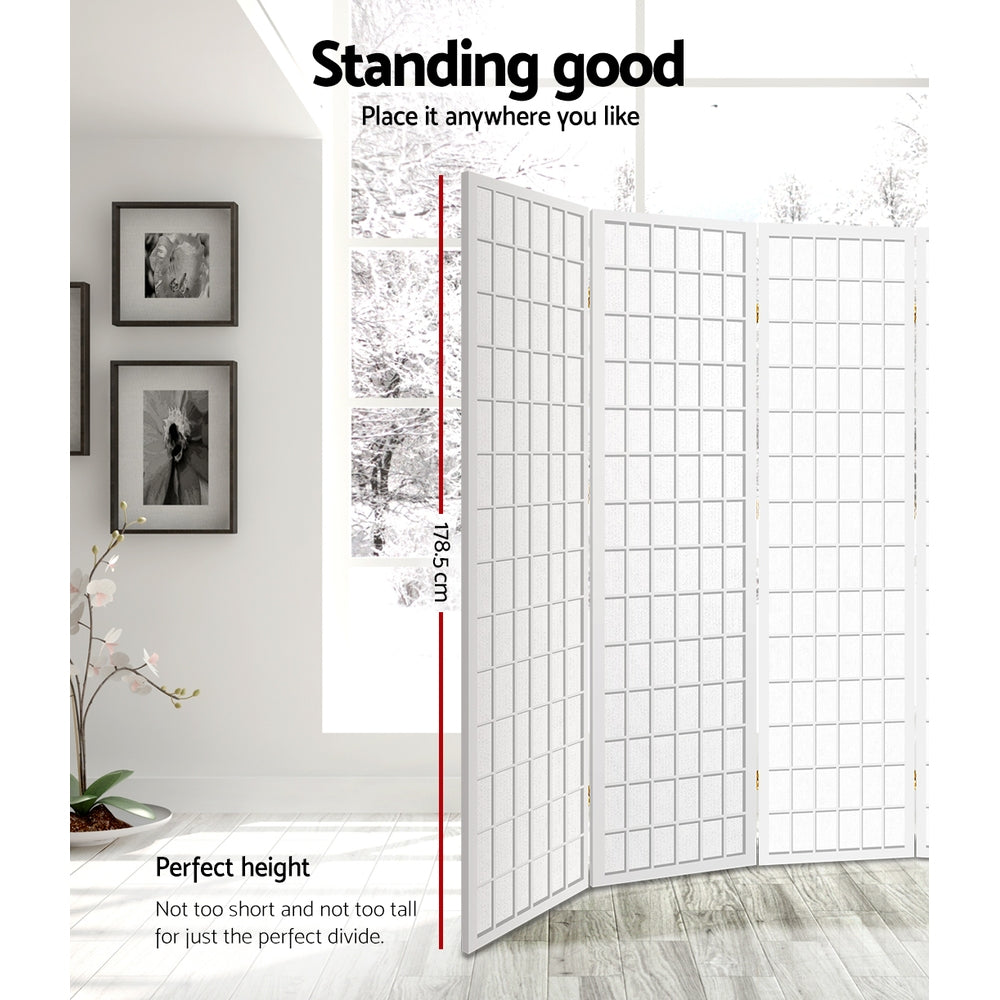 Artiss 8 Panel Room Divider Screen 348x179cm White-2