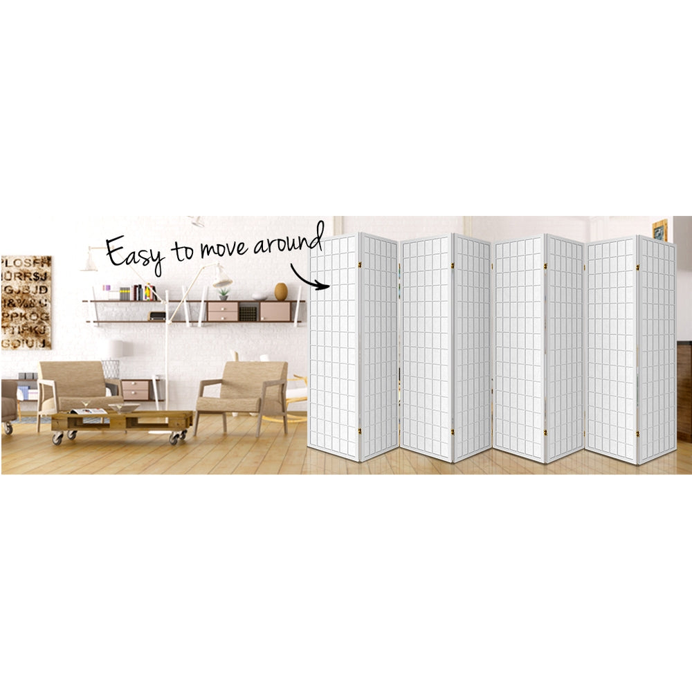 Artiss 8 Panel Room Divider Screen 348x179cm White-4