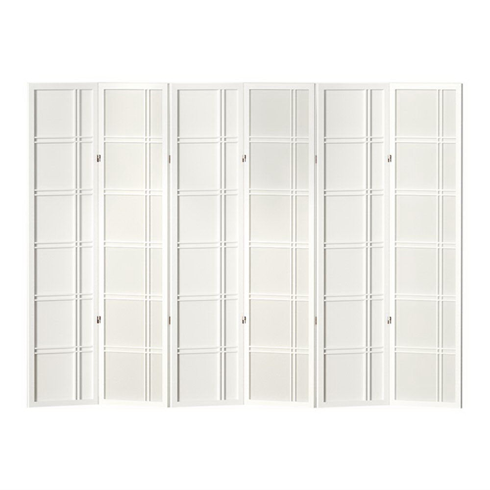 Artiss 6 Panel Room Divider Screen 265x179cm Nova White-6