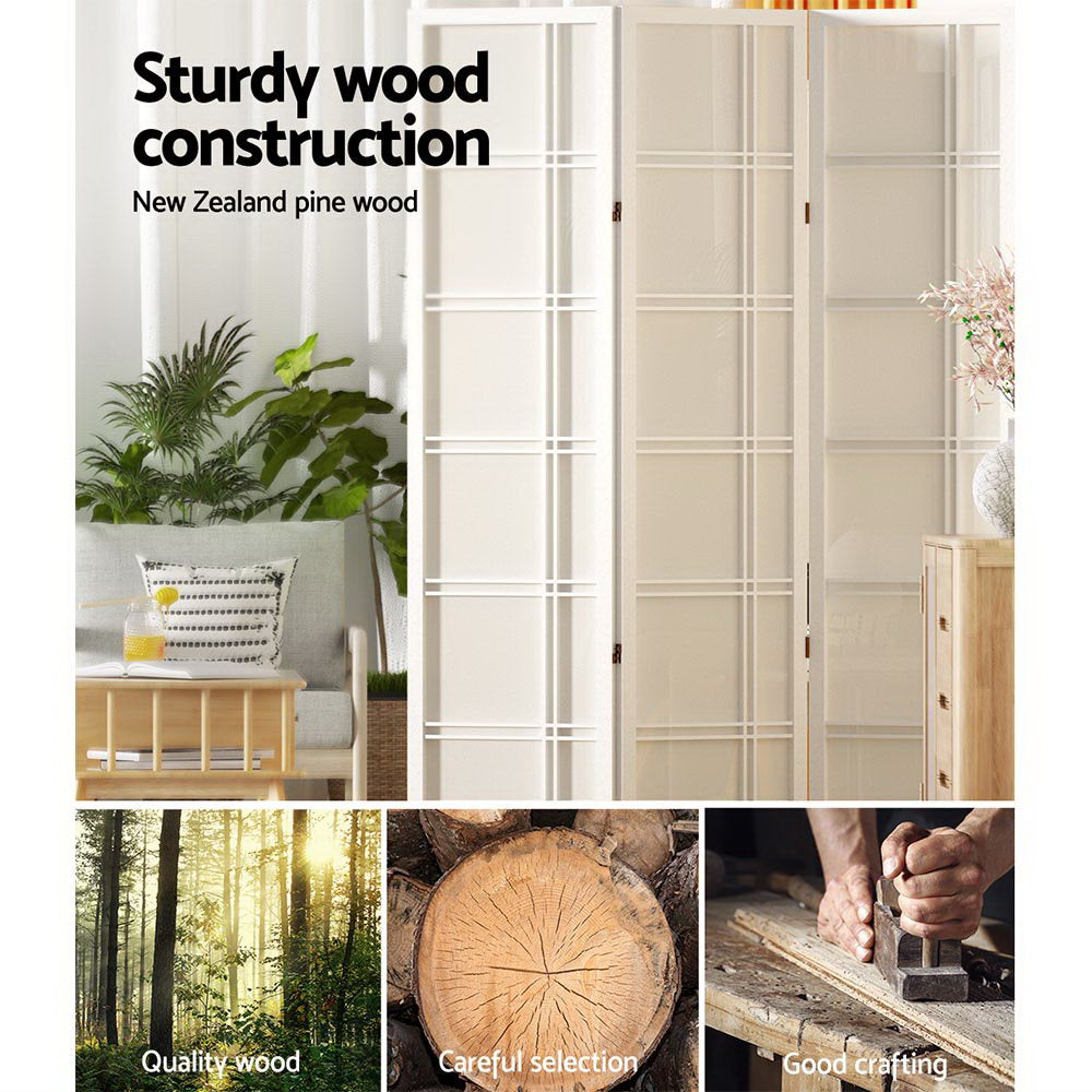 Artiss 8 Panel Room Divider Screen 353x179cm Nova White-4