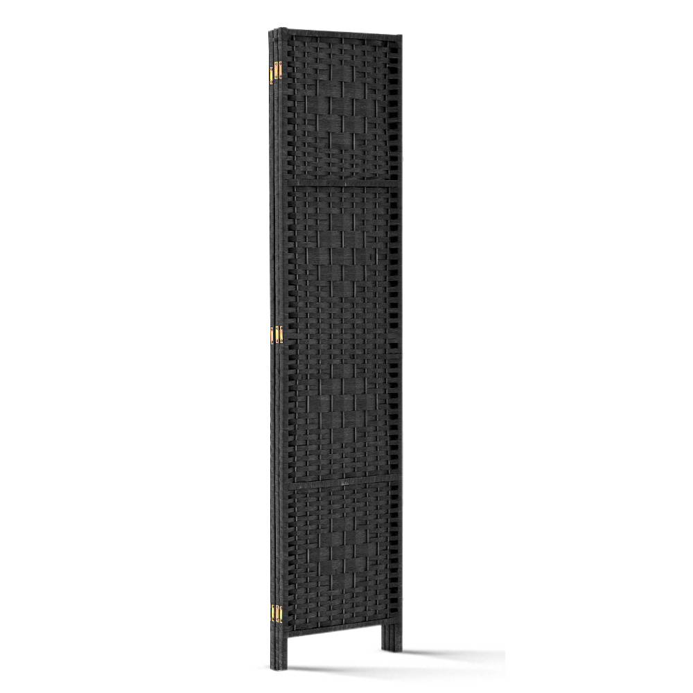 Artiss 3 Panel Room Divider Screen 123x170cm Woven Black-4