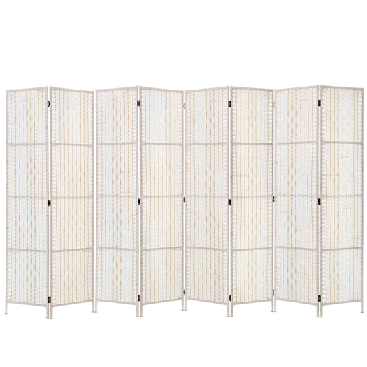 Artiss 8 Panel Room Divider Screen 326x170cm Woven White-0