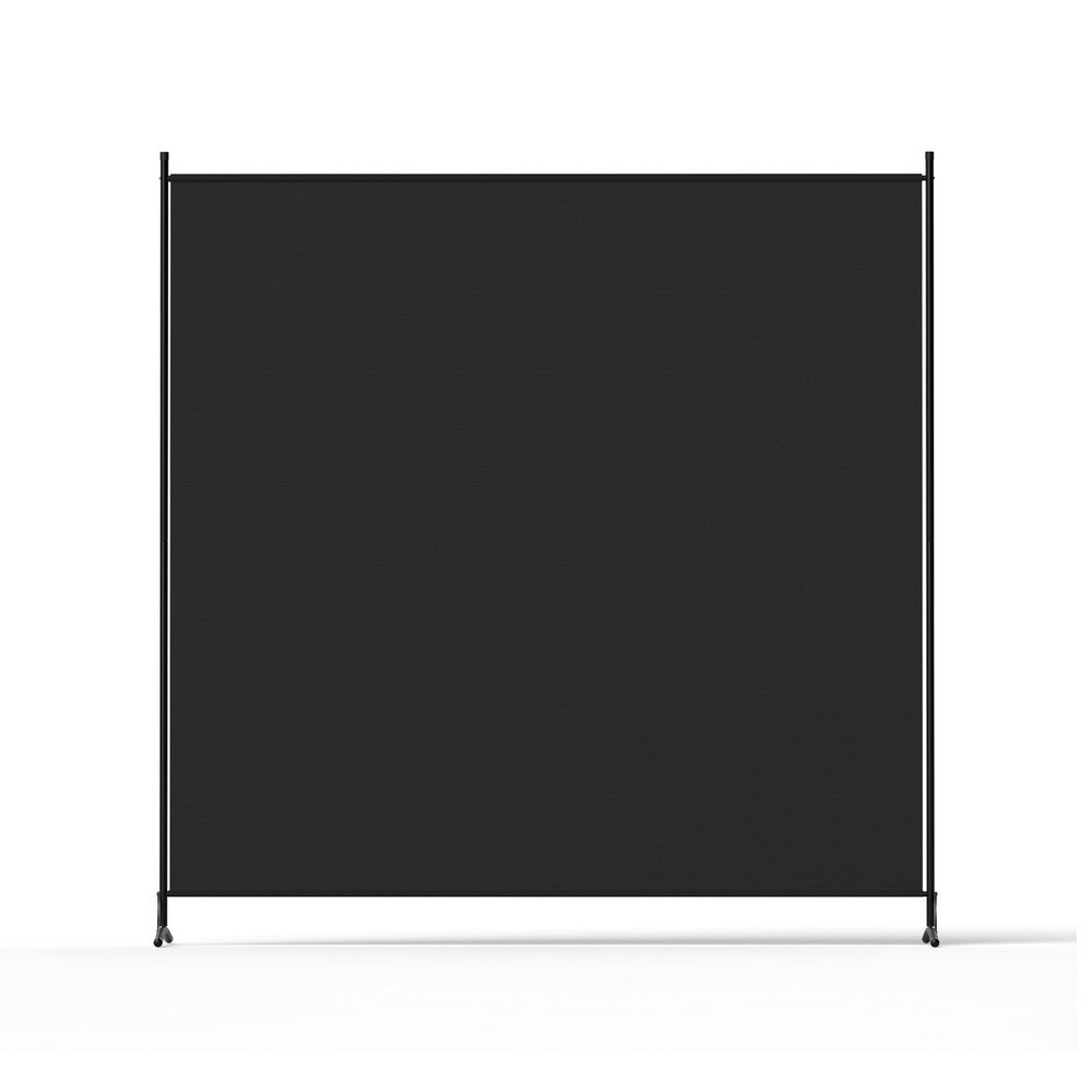 Artiss Room Divider Screen 175x180cm Fabric Black-2