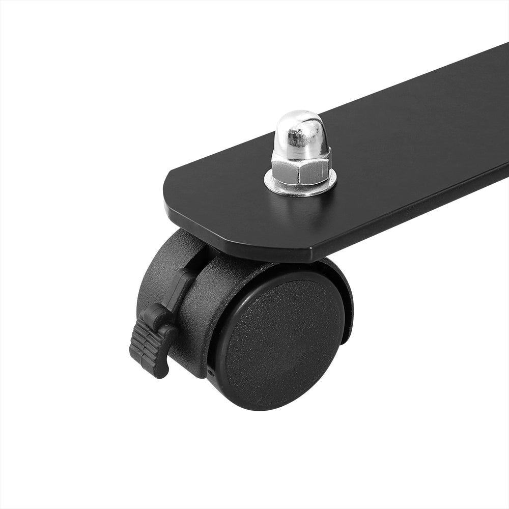 Artiss 4 Panel Room Divider Screen 217cm Wheel Fabric Black-4