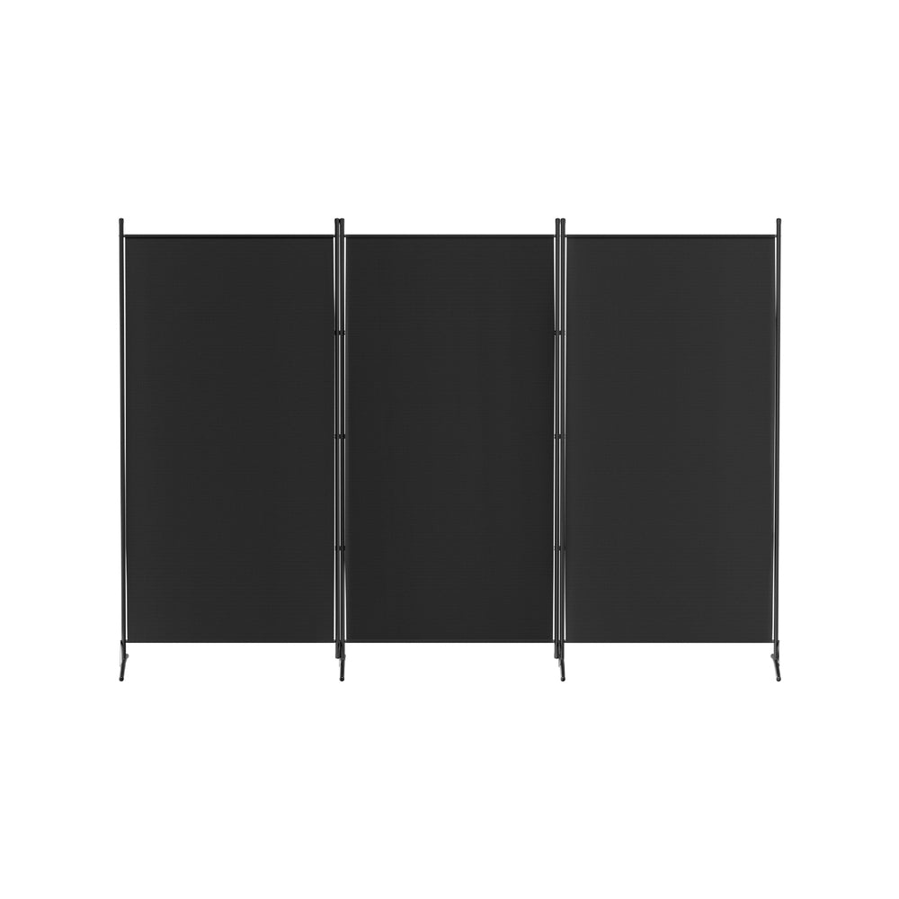 Artiss 3 Panel Room Divider Screen 260x180cm Fabric Black-2
