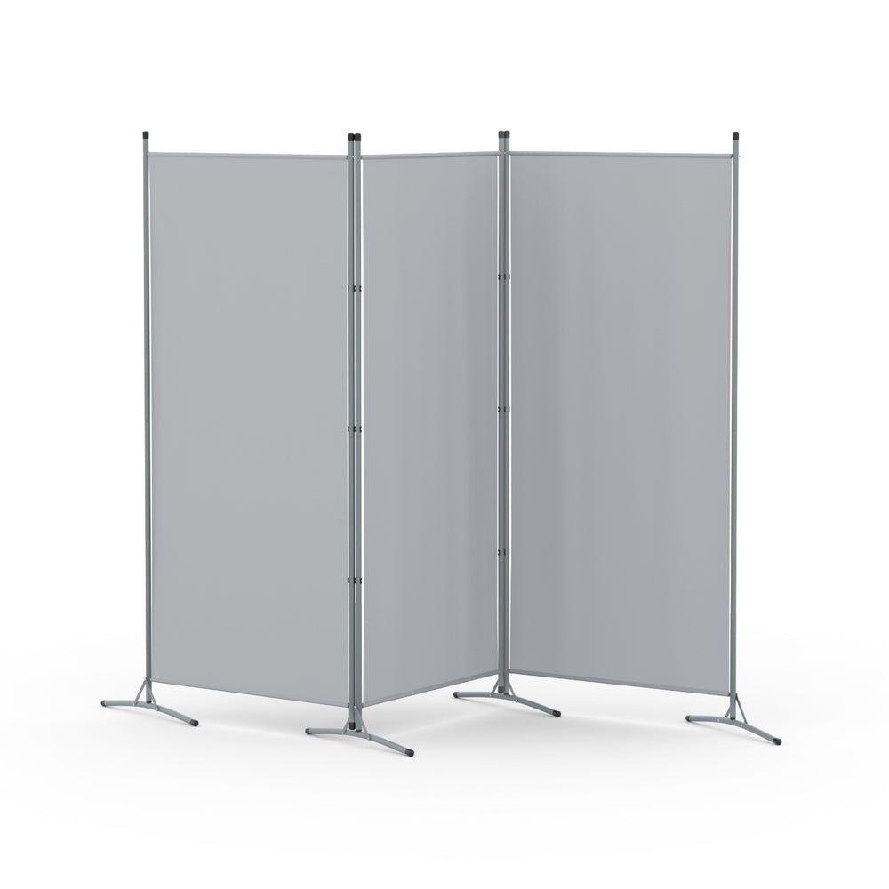 Artiss 3 Panel Room Divider Screen 260x180cm Fabric Grey-0