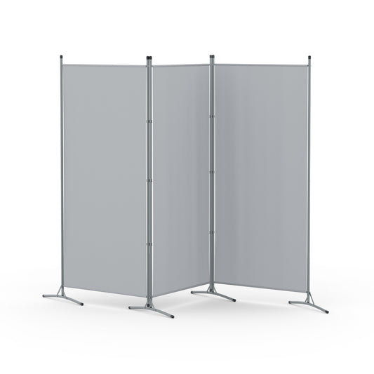 Artiss 3 Panel Room Divider Screen 260x180cm Fabric Grey-0