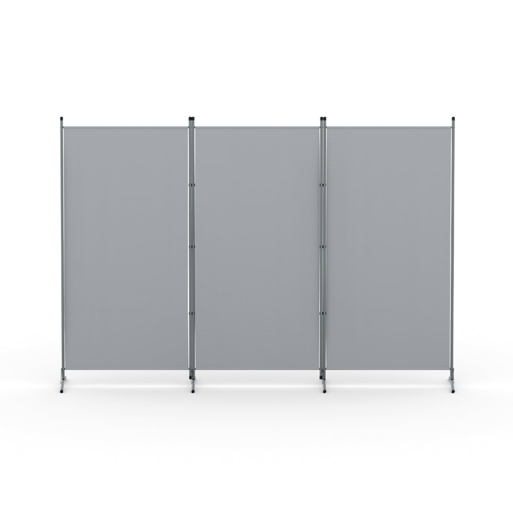 Artiss 3 Panel Room Divider Screen 260x180cm Fabric Grey-2