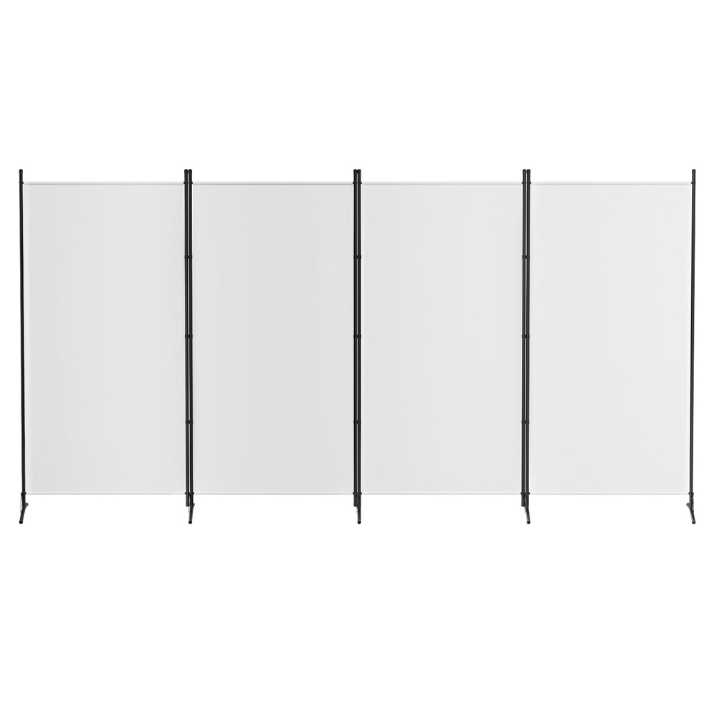 Artiss 4 Panel Room Divider Screen 345x180cm Fabric White-2