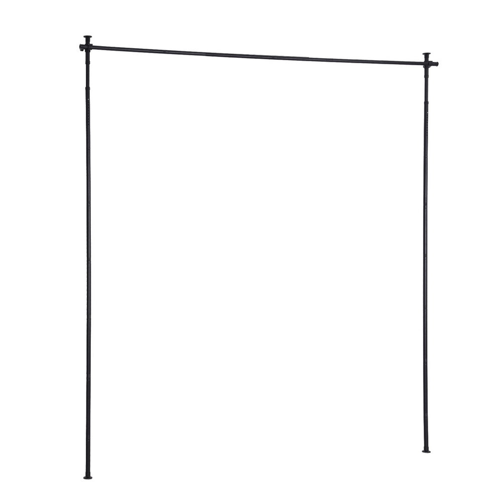 Artiss Room Divider Curtain Rod Extendable Black-2