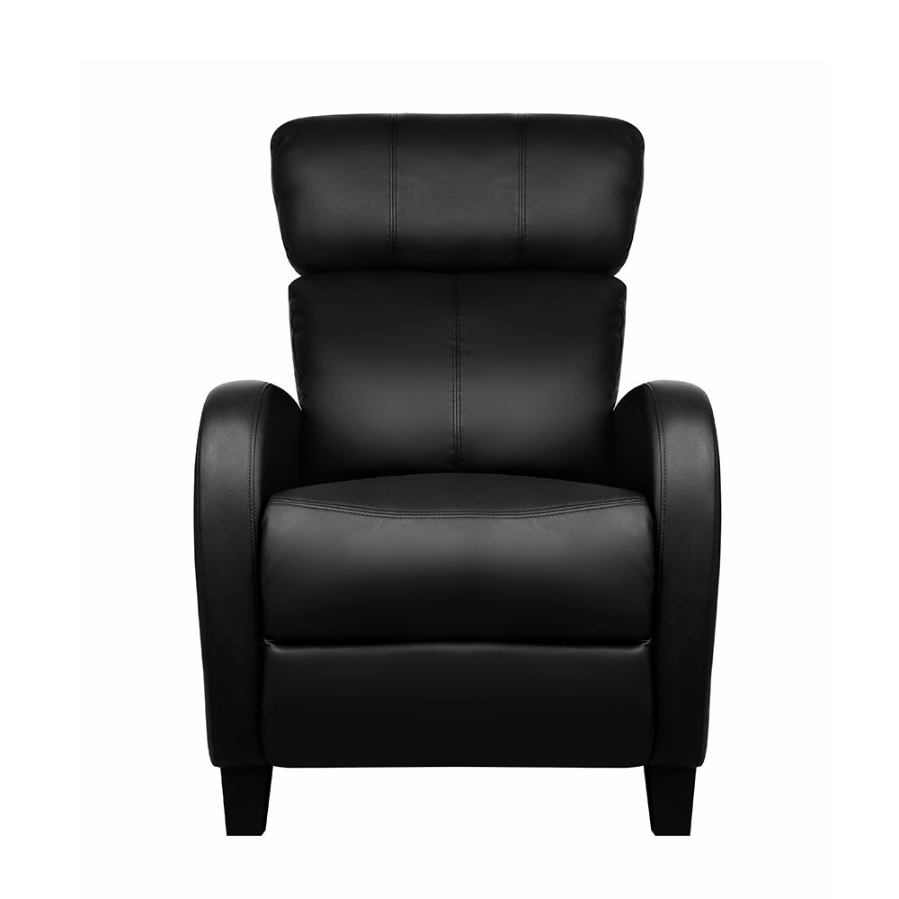 Artiss PU Leather Reclining Armchair - Black-2