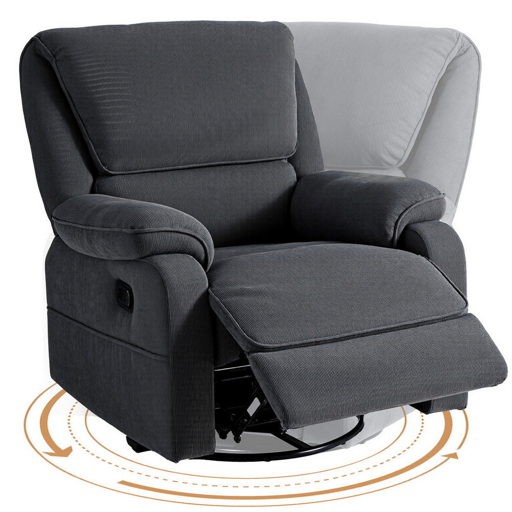 Artiss Rocking Recliner Chair 360 Swivel Massage Heated Reclining Chairs-3