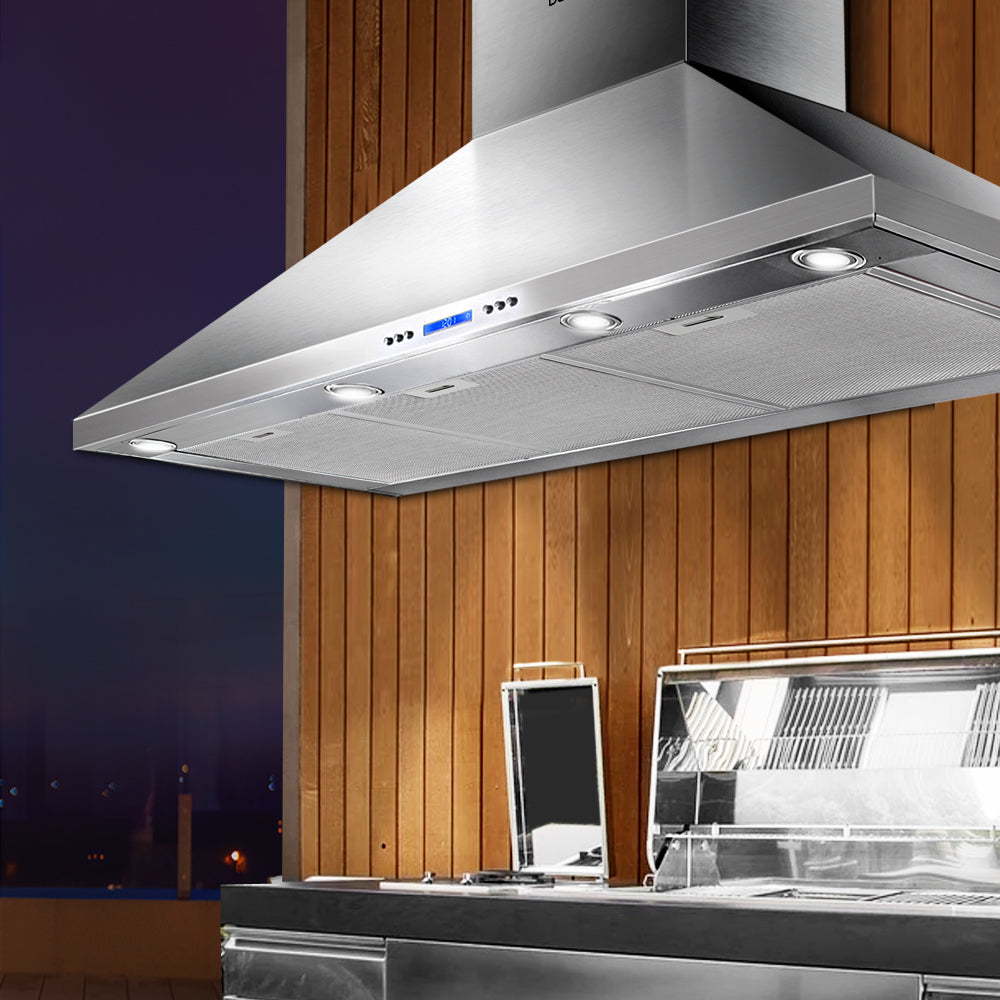 Devanti 1200mm Range Hood 120cm BBQ Commercial Rangehood-6