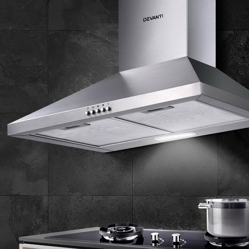 Devanti 600mm Range Hood 60cm Rangehood Stainless Steel-0