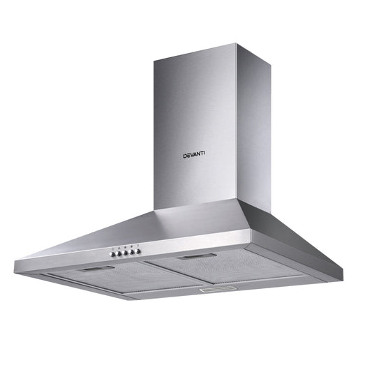 Devanti 600mm Range Hood 60cm Rangehood Stainless Steel-0