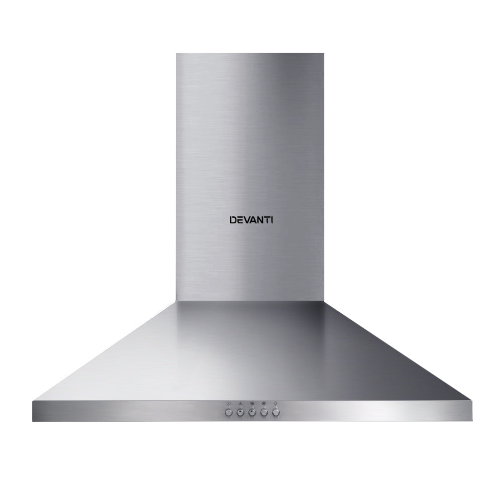 Devanti 600mm Range Hood 60cm Rangehood Stainless Steel-2