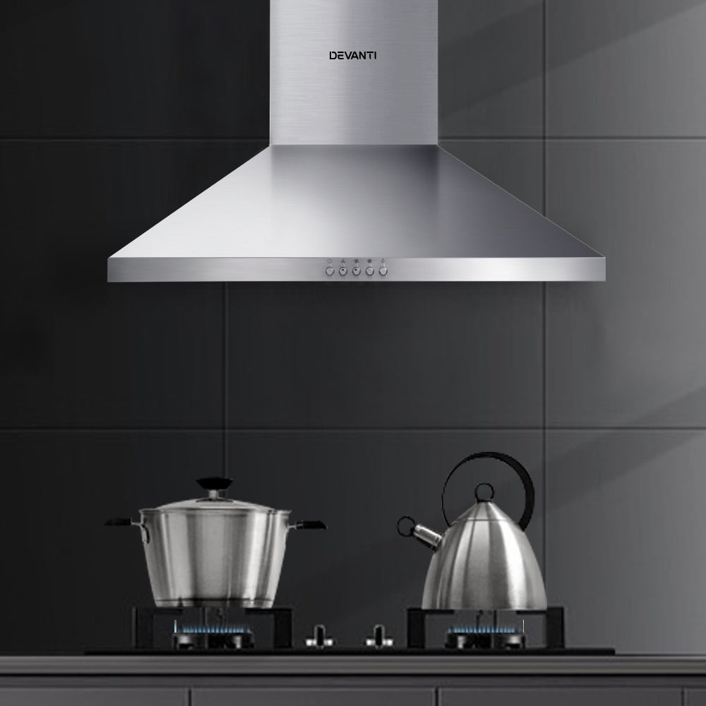 Devanti 600mm Range Hood 60cm Rangehood Stainless Steel-6