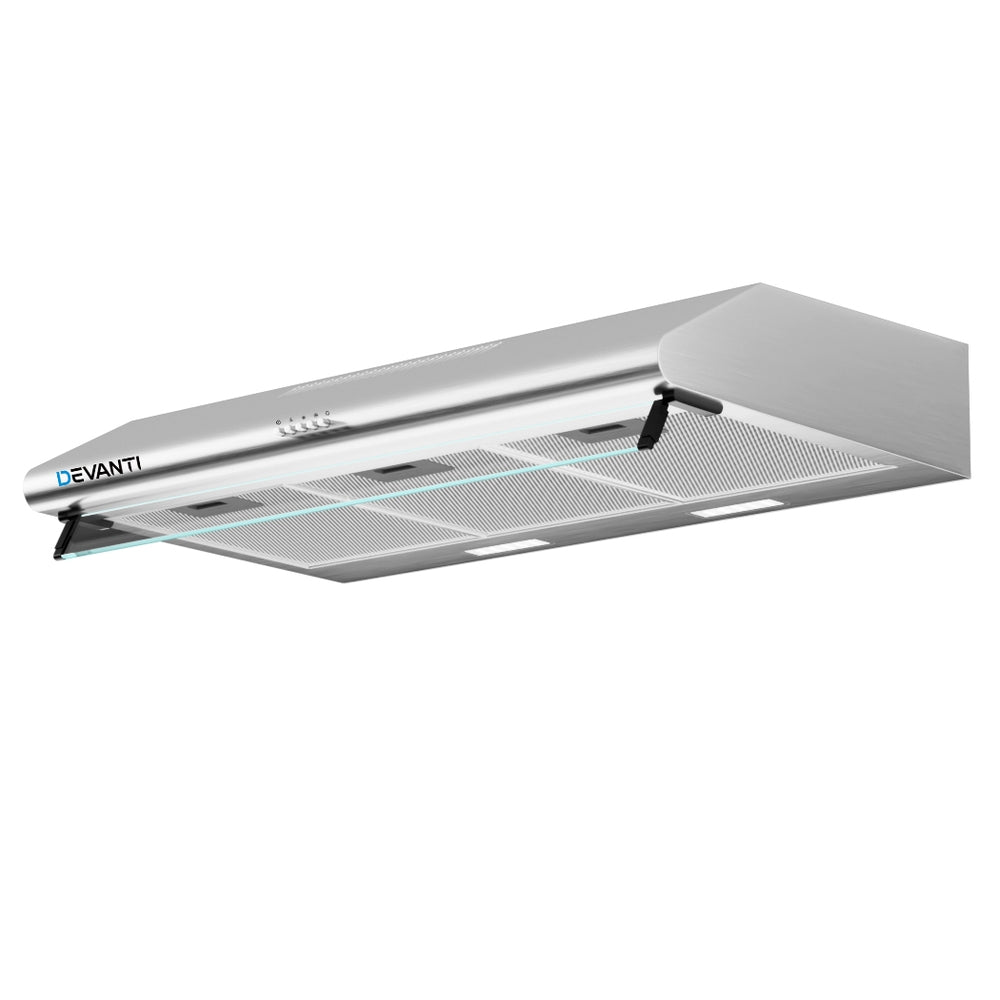 Devanti 900mm Range Hood 90cm Rangehood Stainless Steel-0