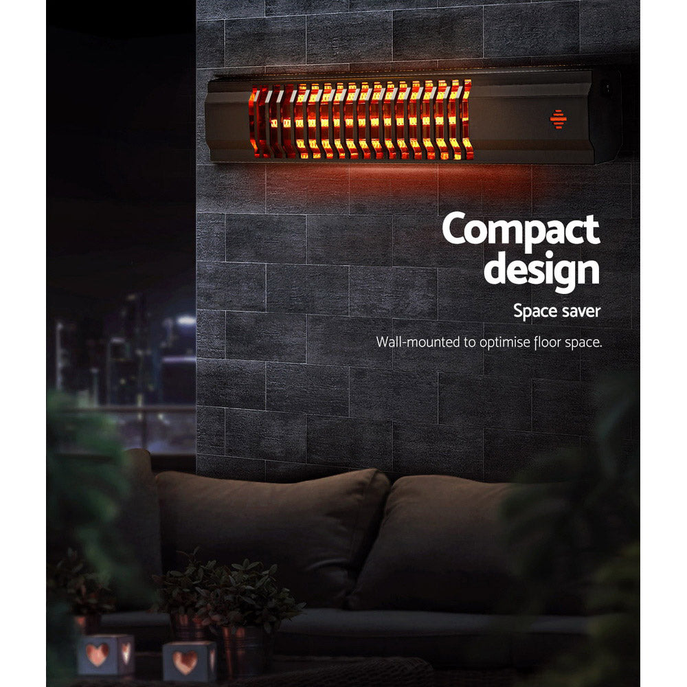 Devanti Electric Strip Heater Radiant Heaters 2000W-3