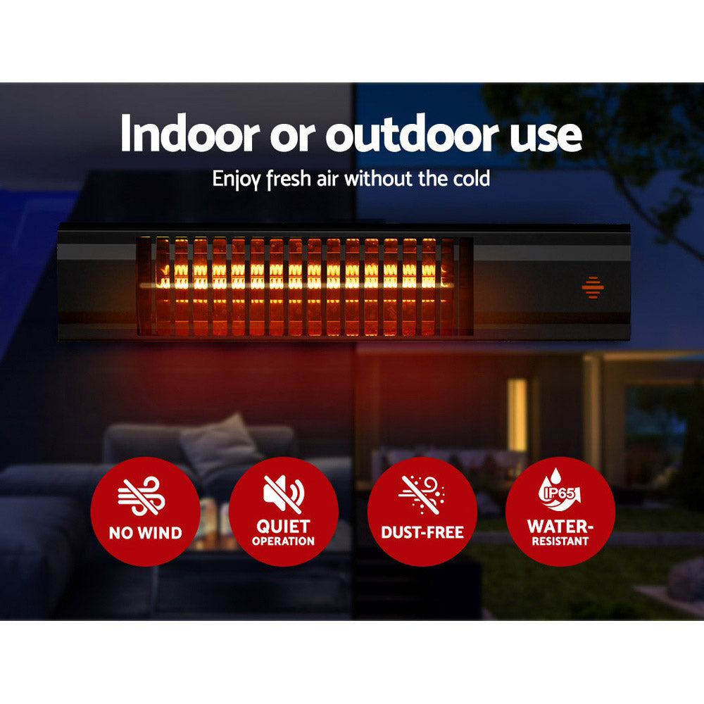 Devanti Electric Strip Heater Radiant Heaters 2000W-5