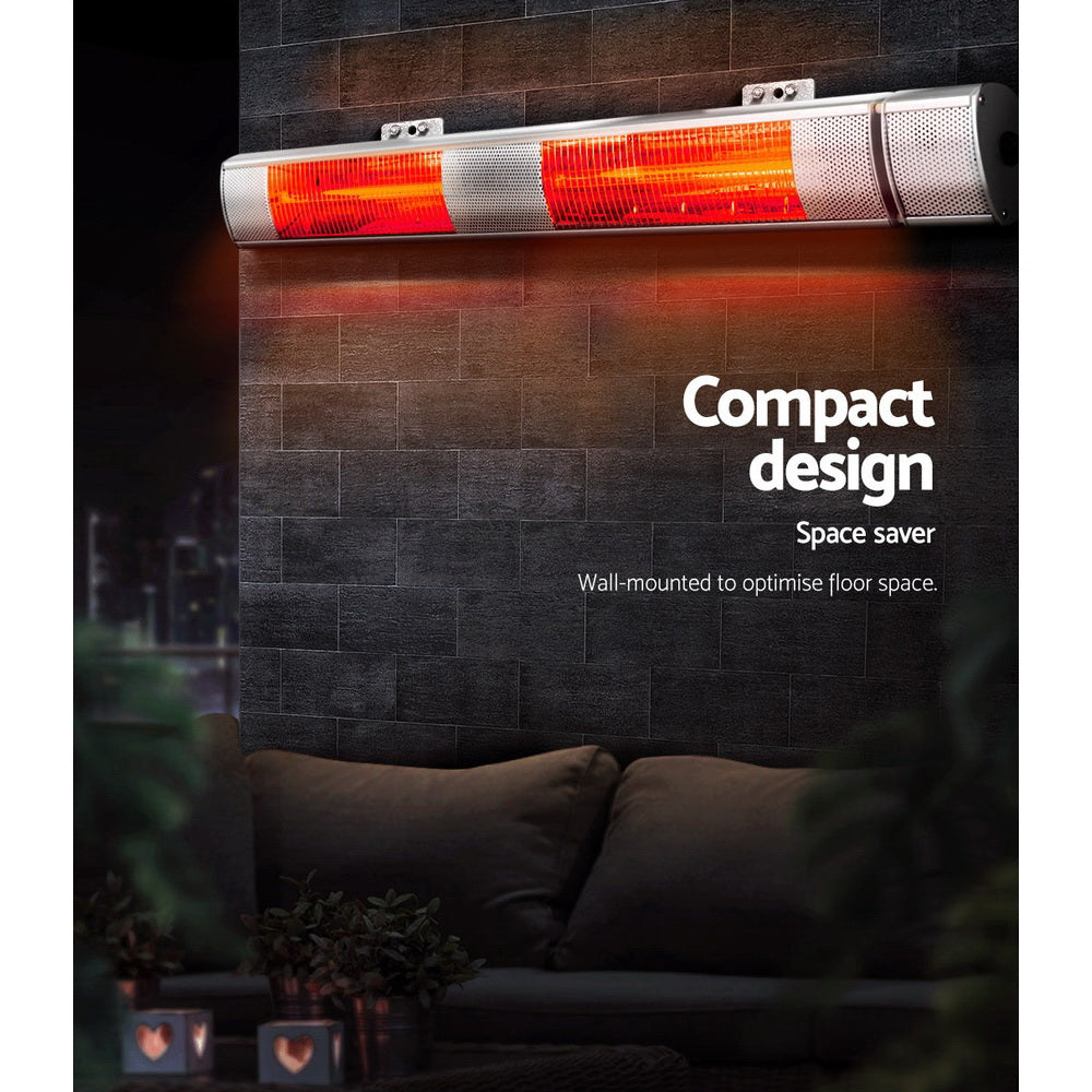 Devanti Electric Strip Heater Infrared Radiant Heaters 3000W-3