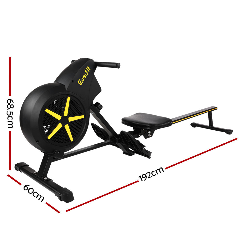 Everfit Rowing Machine Air Rower Exercise Fitness Gym Home Cardio-1