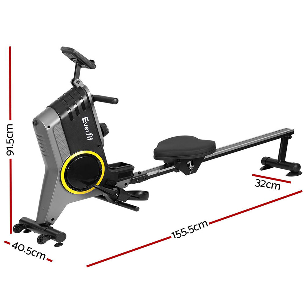 Everfit Rowing Machine 12 Levels Magnetic Rower Fitness Gym Cardio Workout-1