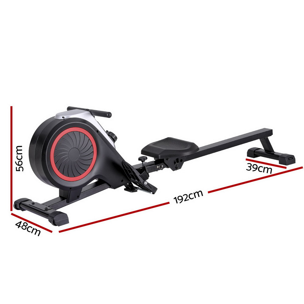 Everfit Rowing Machine 16 Levels Foldable Magnetic Rower Gym Cardio Workout-1