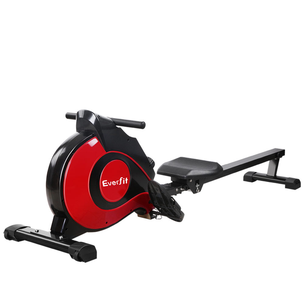 Everfit Rowing Machine Rower Magnetic Resistance Exercise Gym Home Cardio Red-2