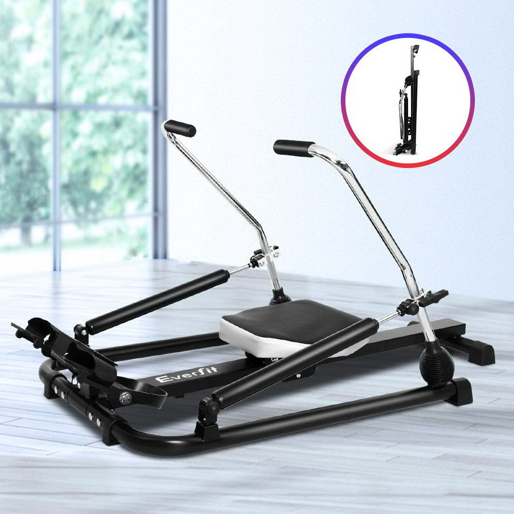 Everfit Rowing Machine Rower Hydraulic Resistance Fitness Gym Home Cardio-6