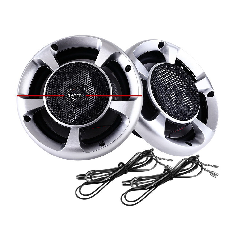 Giantz Set of 2 6.5inch LED Light Car Speakers-1