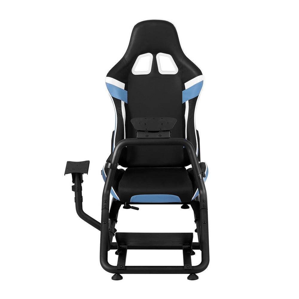 Artiss Racing Simulator Cockpit Steering Wheel Gaming Chair Blue-2