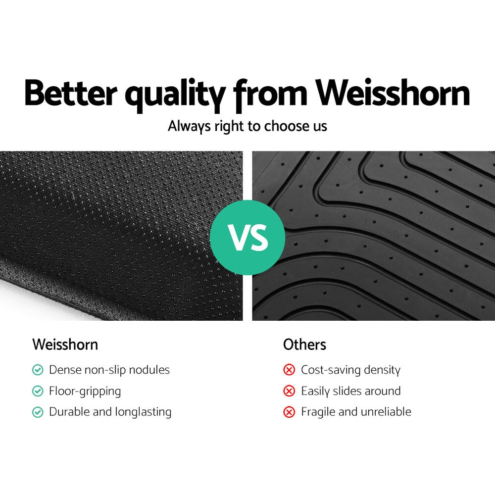 Weisshorn Car Floor Mats Rubber Compatible for Mazda BT50 Dual Crew Cab-2