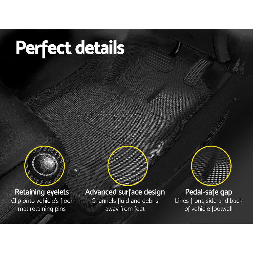 Weisshorn Car Floor Mats Rubber Compatible for Mazda BT50 Dual Crew Cab-4