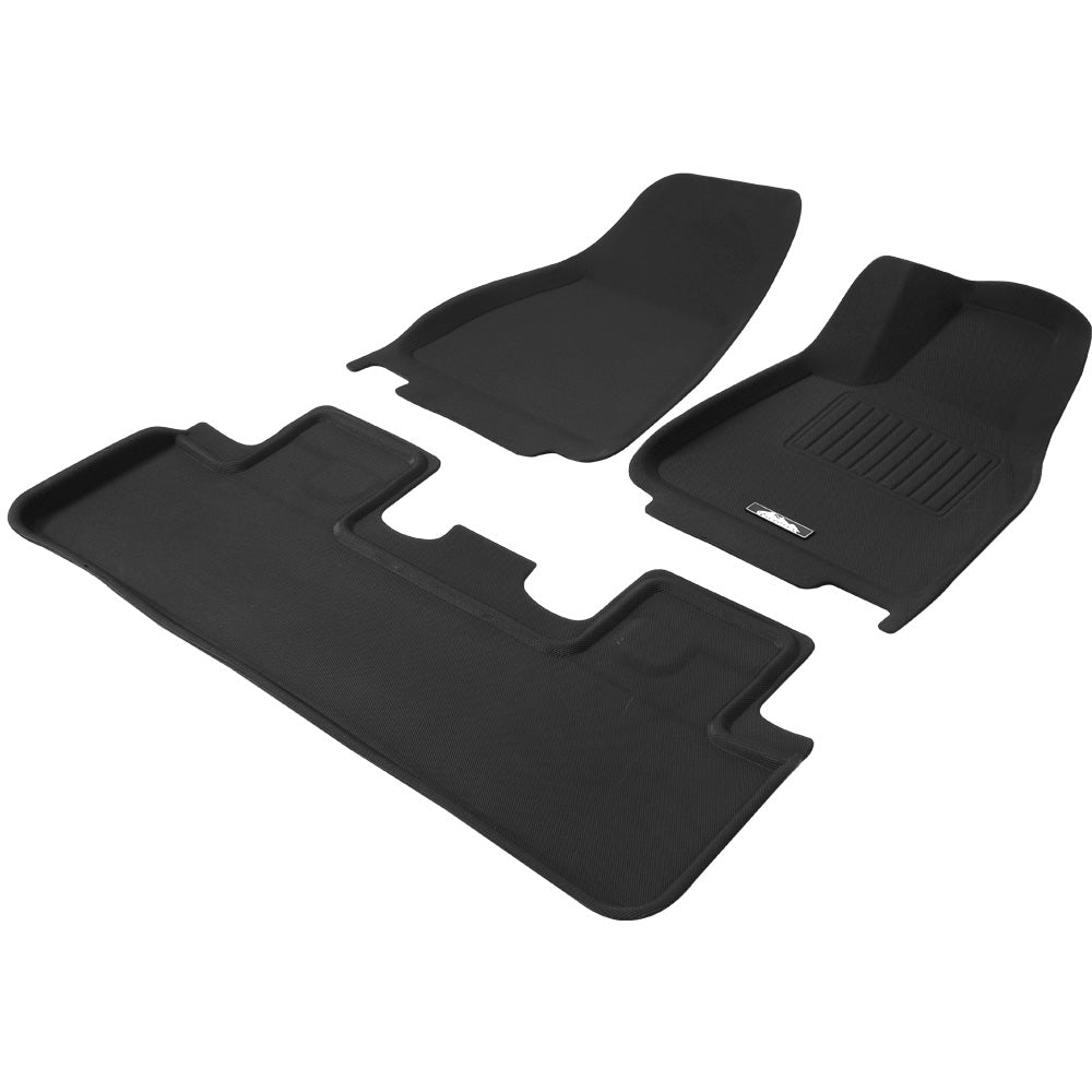 Weisshorn Tesla Model Y Rubber Mats Carpets Front Rear Set RHD 21-24-1