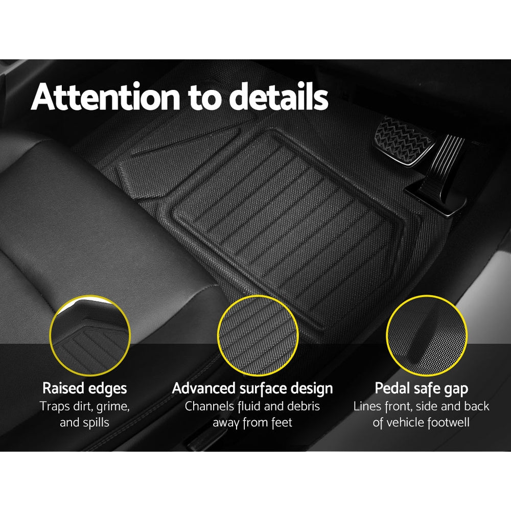 Weisshorn Car Rubber Floor Mats Front And Rear Compatible For Toyota RAV4 2019-2022-5