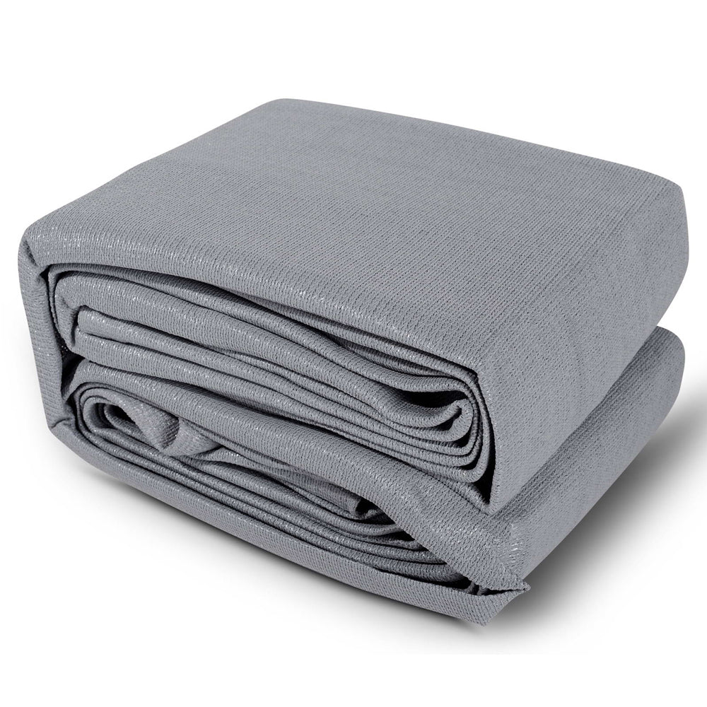 Instahut Shade Sail 3x3m Square 280GSM 98% Grey Shade Cloth-0