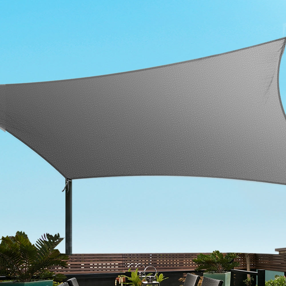 Instahut Shade Sail Cloth Shadecloth Rectangle Canopy 280gsm 3x4m-5