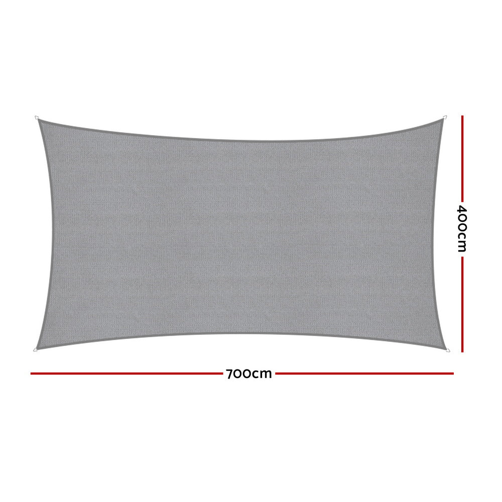 Instahut Sun Shade Sail Shadecloth Canopy Rectangle 280gsm 4x6m-1