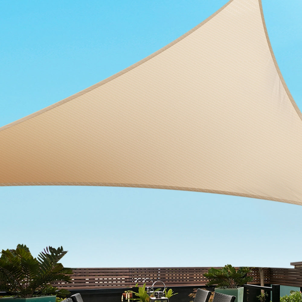 Instahut Shade Sail Cloth Shadecloth Triangle Sun Canopy 3.6x3.6x3.6M-5