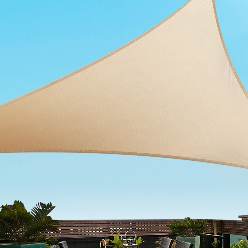 Instahut Shade Sail Cloth Shadecloth Triangle Sun Canopy 6.1x6.1x6.1M-5