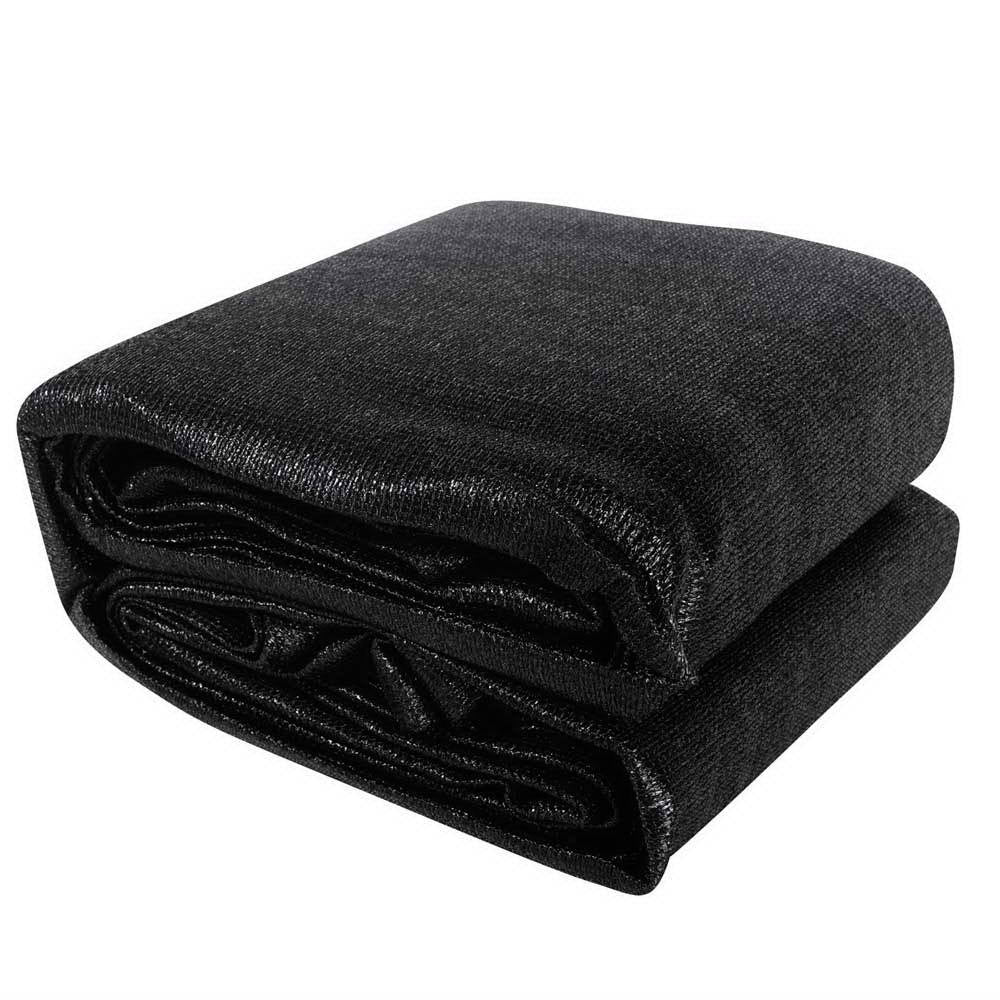 Instahut Shade Sail 5x7m Rectangle 280GSM 98% Black Shade Cloth-0