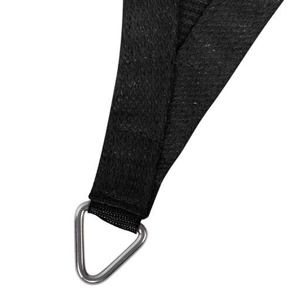 Instahut Shade Sail 5x7m Rectangle 280GSM 98% Black Shade Cloth-2