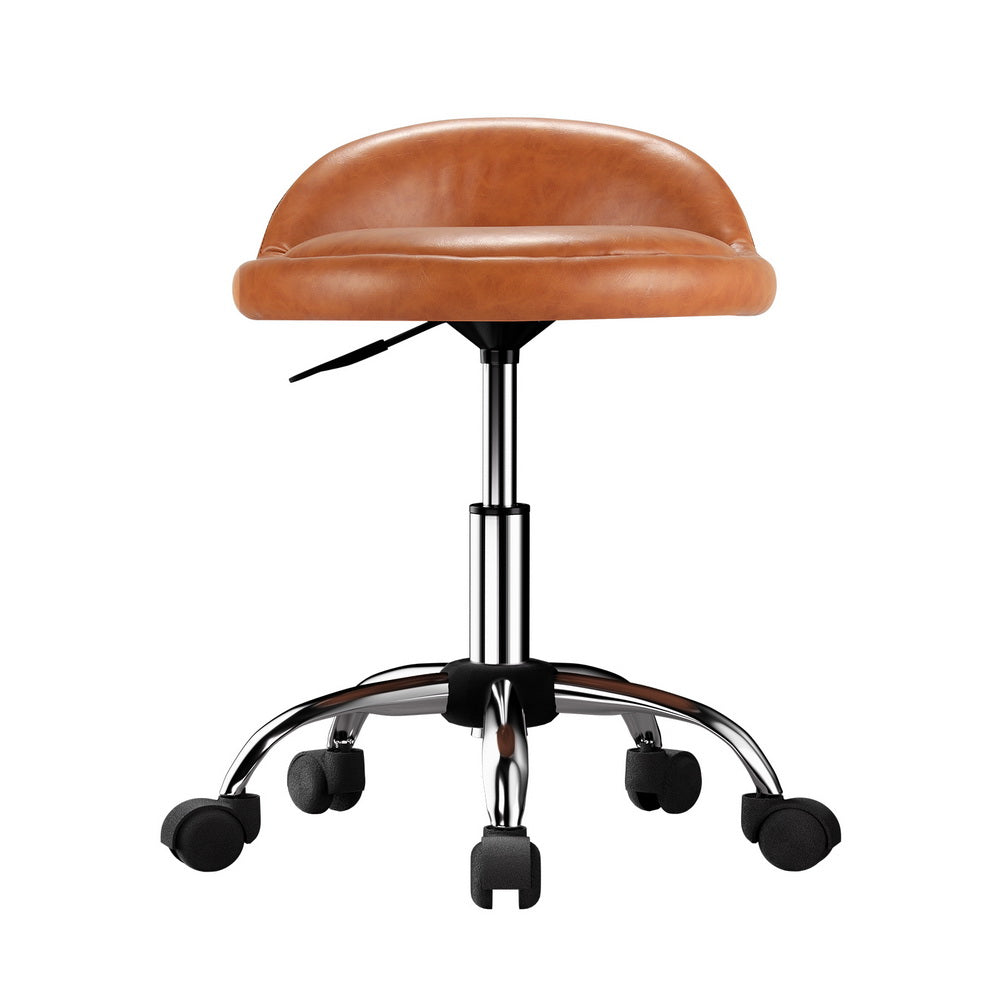 Artiss Salon Stool Swivel Chair Backrest Chairs-2